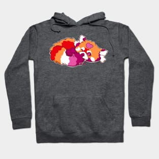 Lesbian Pride Red panda Hoodie